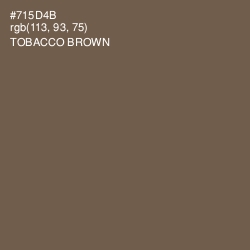 #715D4B - Tobacco Brown Color Image